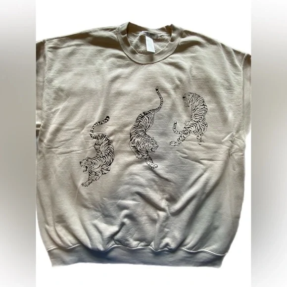 Project Social T TIGERS OVERSIZED
SWEATSHIRT - BRUSHED BONE L/XL NWOT - Picture 9 of 12